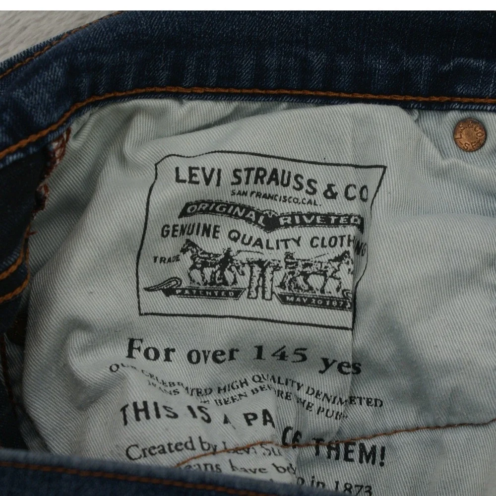 Levis 512 Slim Taper Jeans Mens 36x32 Stretch Blue Denim Pants Medium Wash